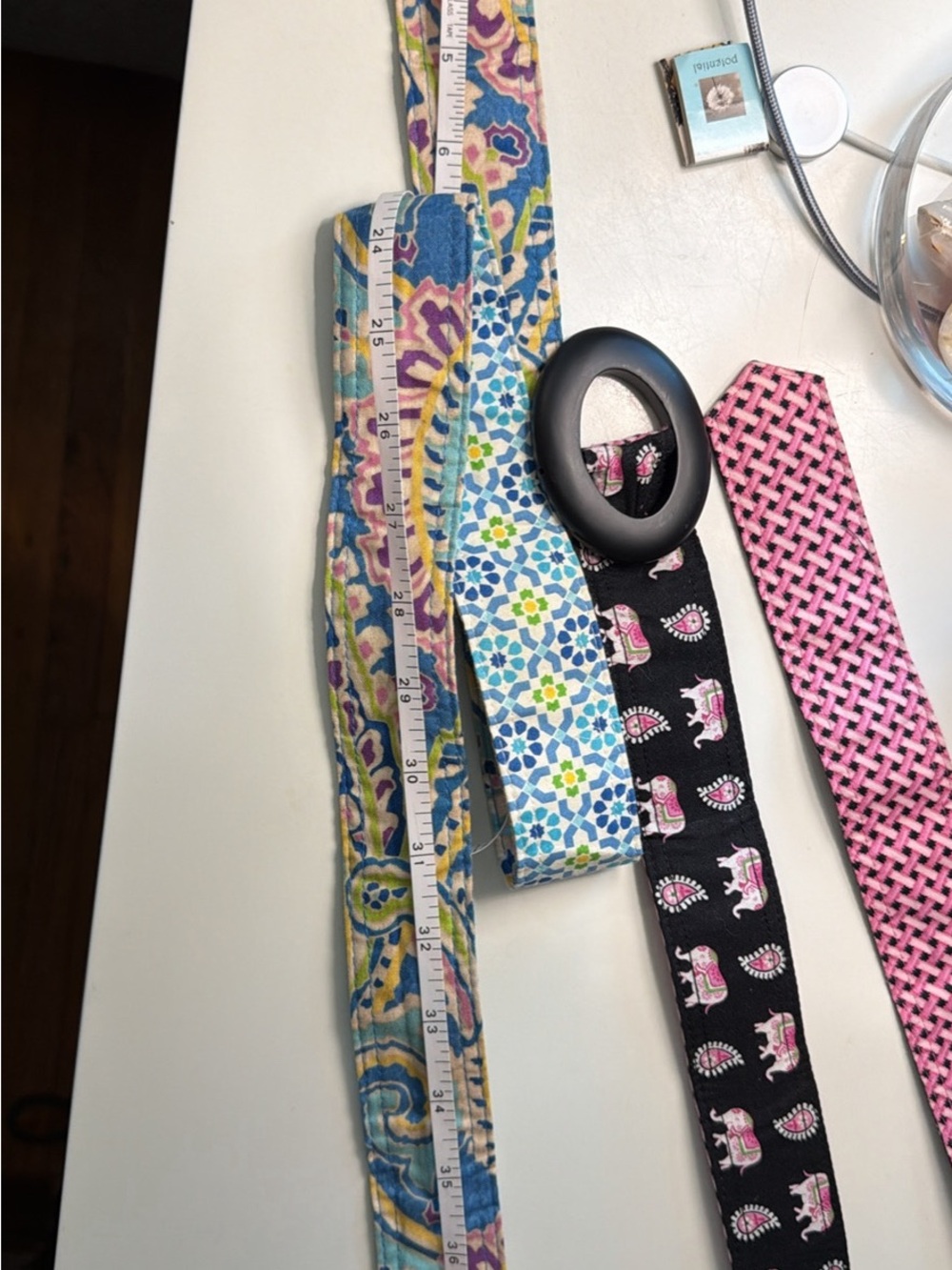 Vera Bradley 2-Pack Slim Fabric Belts reversible - Picture 4 of 7